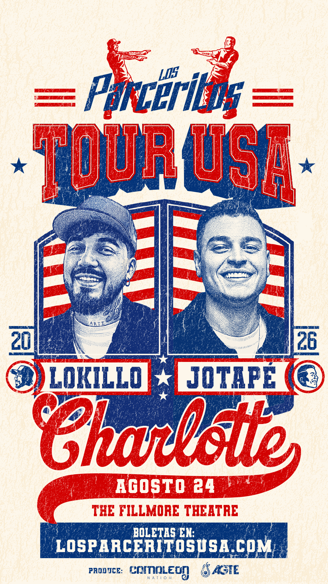 Afiche del show en Charlotte — The Fillmore Theatre, 24 AGO 2026