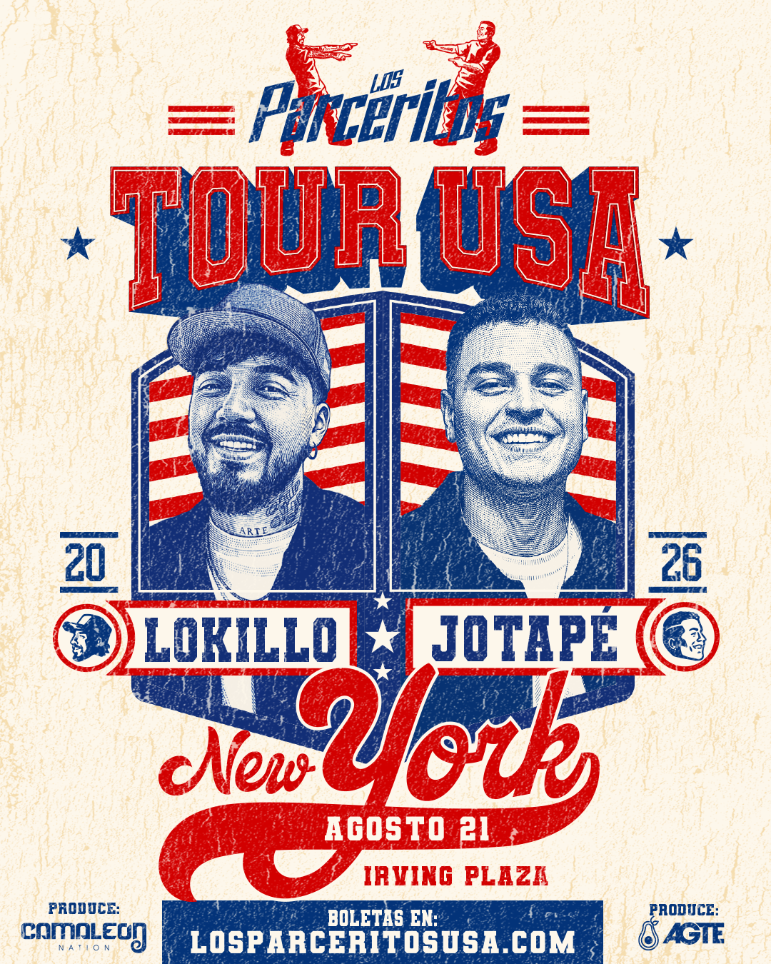 Afiche del show en New York — Irving Plaza, 21 AGO 2026