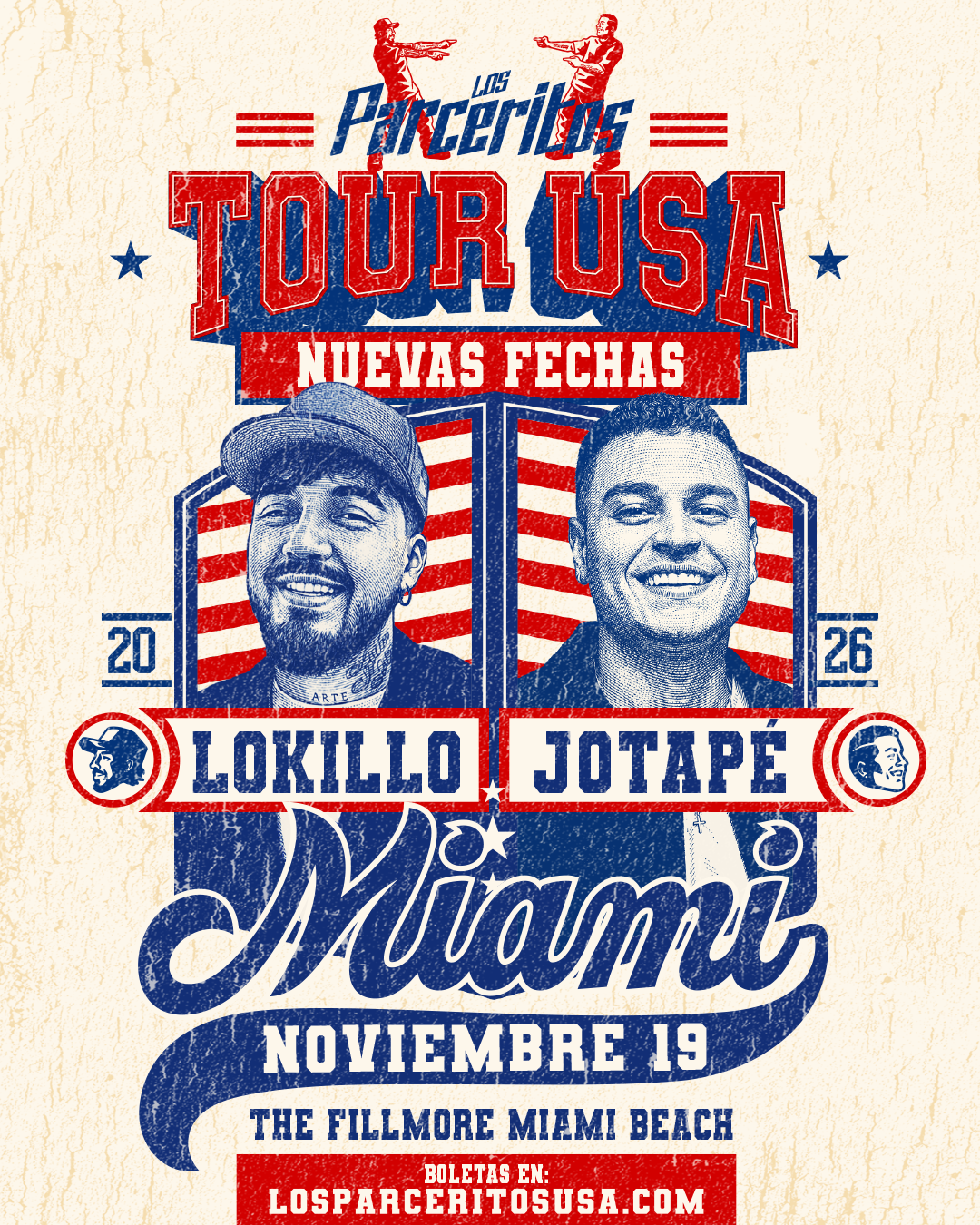 Afiche del show en Miami — The Fillmore Miami Beach, 19 NOV 2026